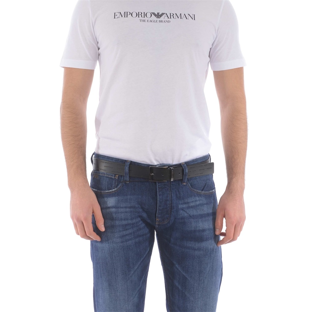 EMPORIO ARMANI EMPORIO ARMANI LOGO EMBOSSED REVERSIBLE BELT