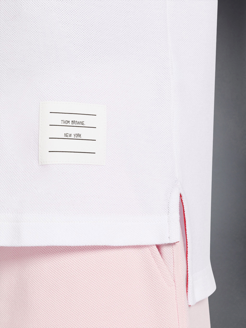 Thom Browne Hector 4-bar Short-sleeved Polo Shirt In White
