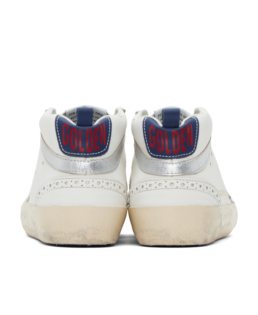 Golden Goose Mid Star High-top Casual Shoes In White