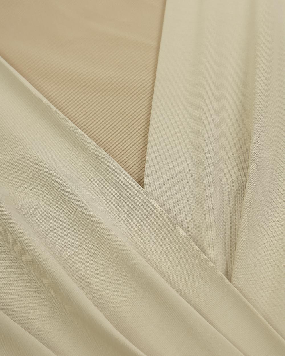 Max Mara V Collar Pleated Sleeveless Short-sleeved T-shirt In Nude