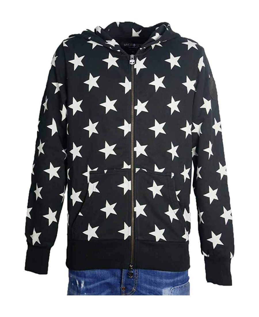 Hydrogen Hooded Casual Jacket In Black
