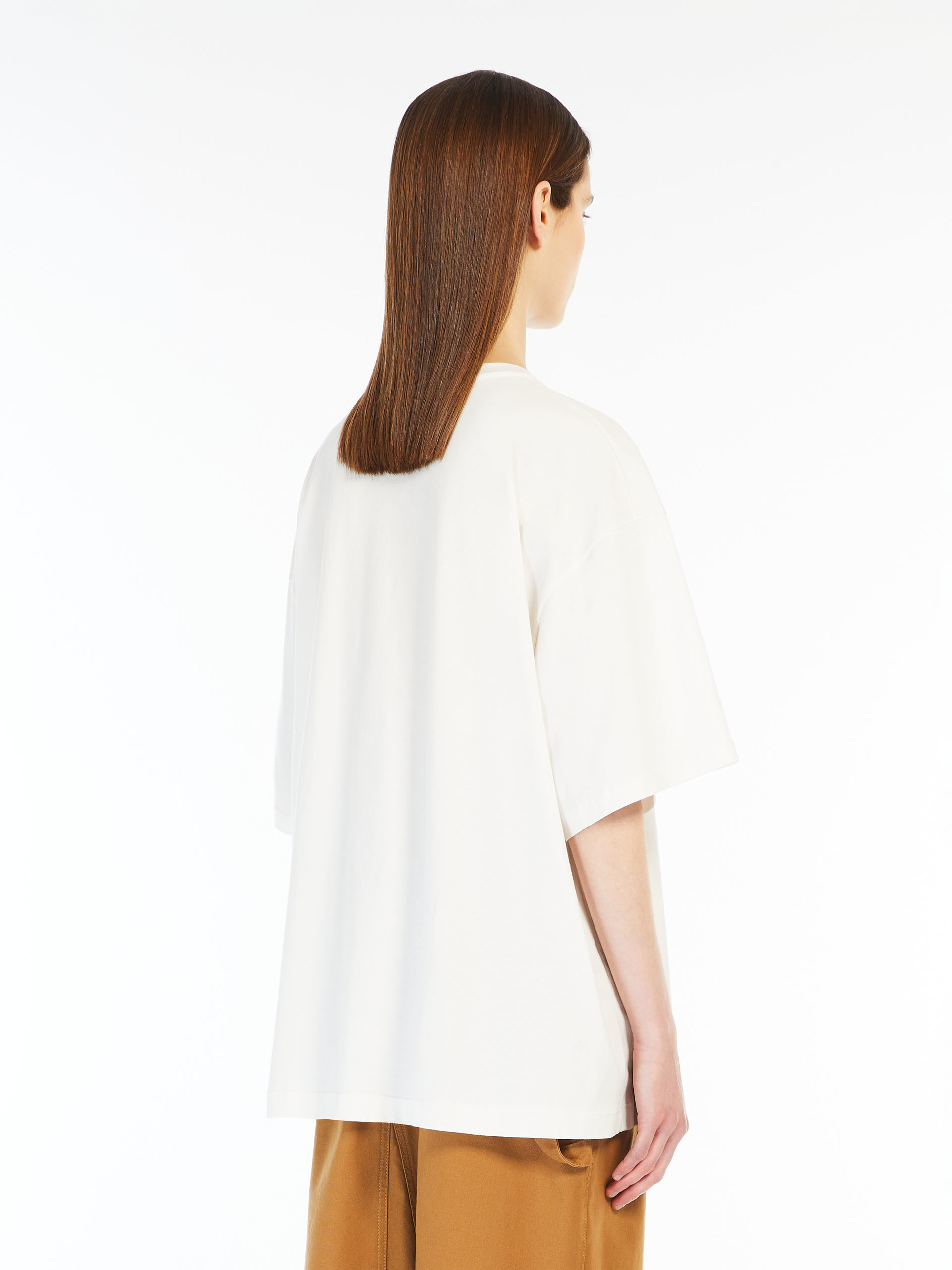 Weekend Max Mara Print Short Sleeve T-shirt In White