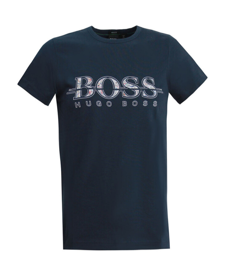 Hugo Boss Logo Details Short-sleeved T-shirt In Black
