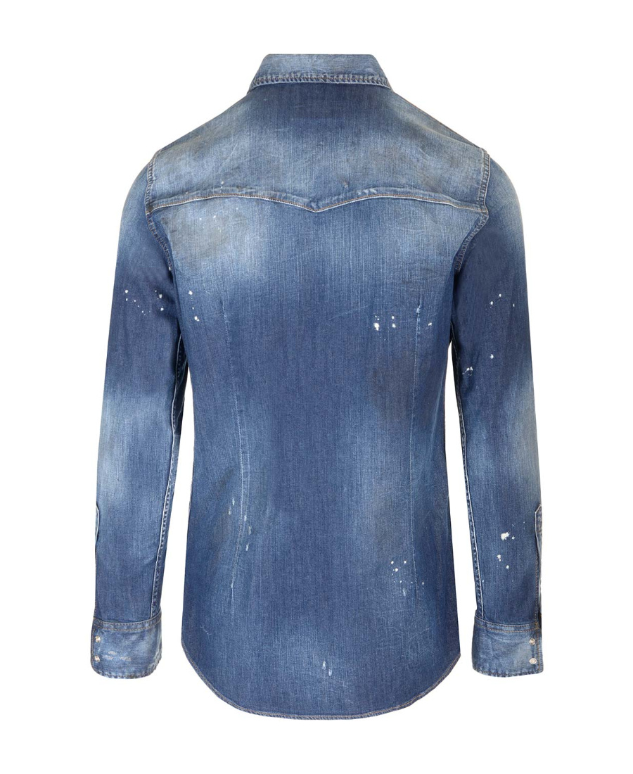 Dsquared2 Fashion Western Shirt In Blue