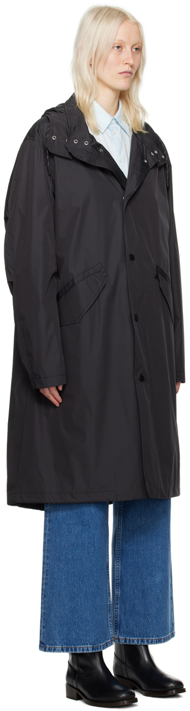 Apc Hooded Long-sleeved Windbreaker In Black