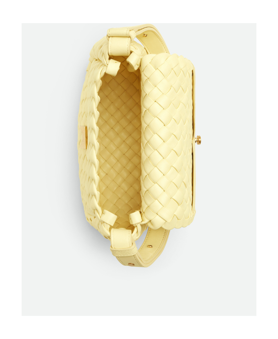 Bottega Veneta Mini Cobble Shoulder Bag In Nude