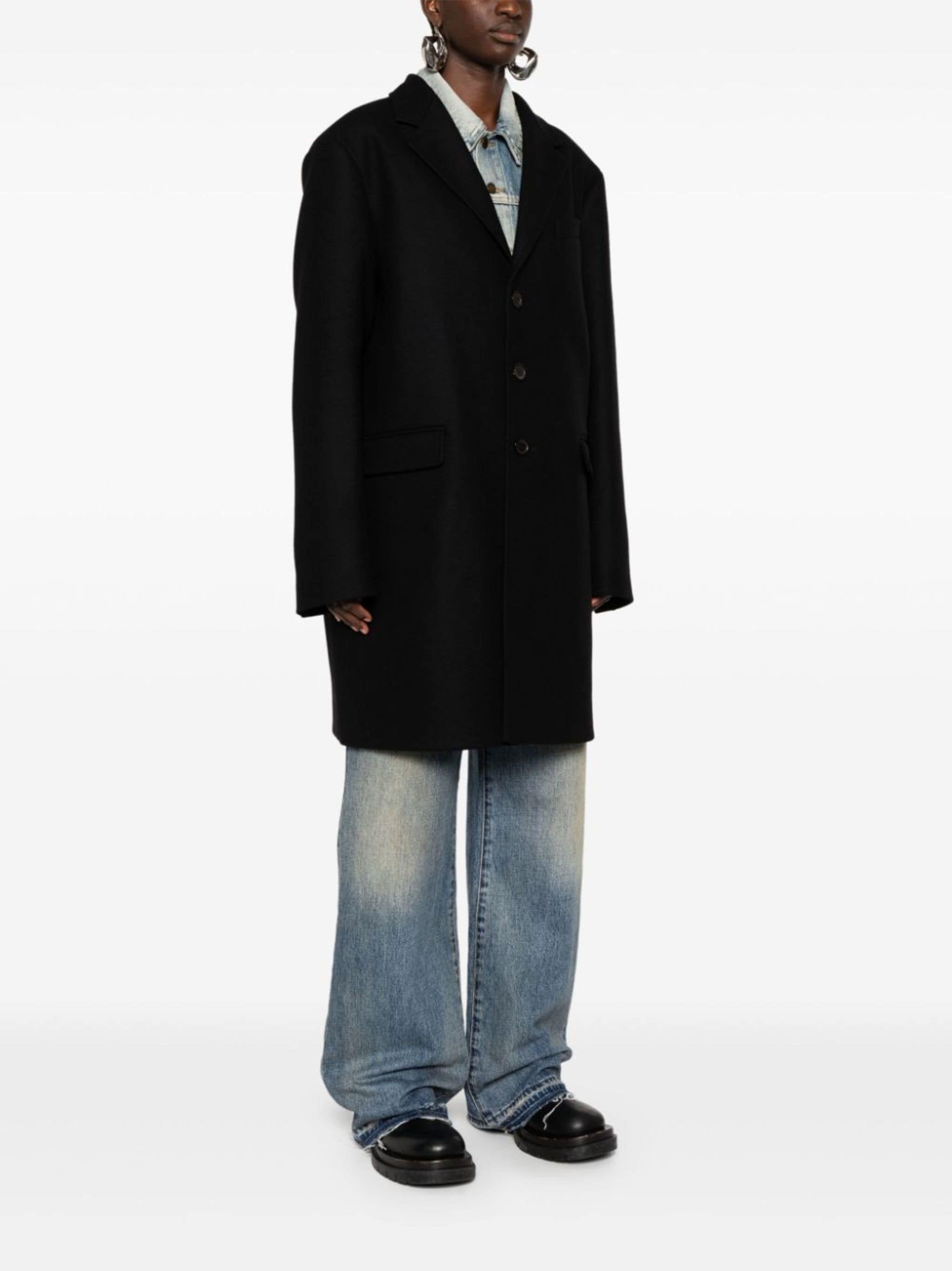 Dsquared2 Single-breasted Coat In Black