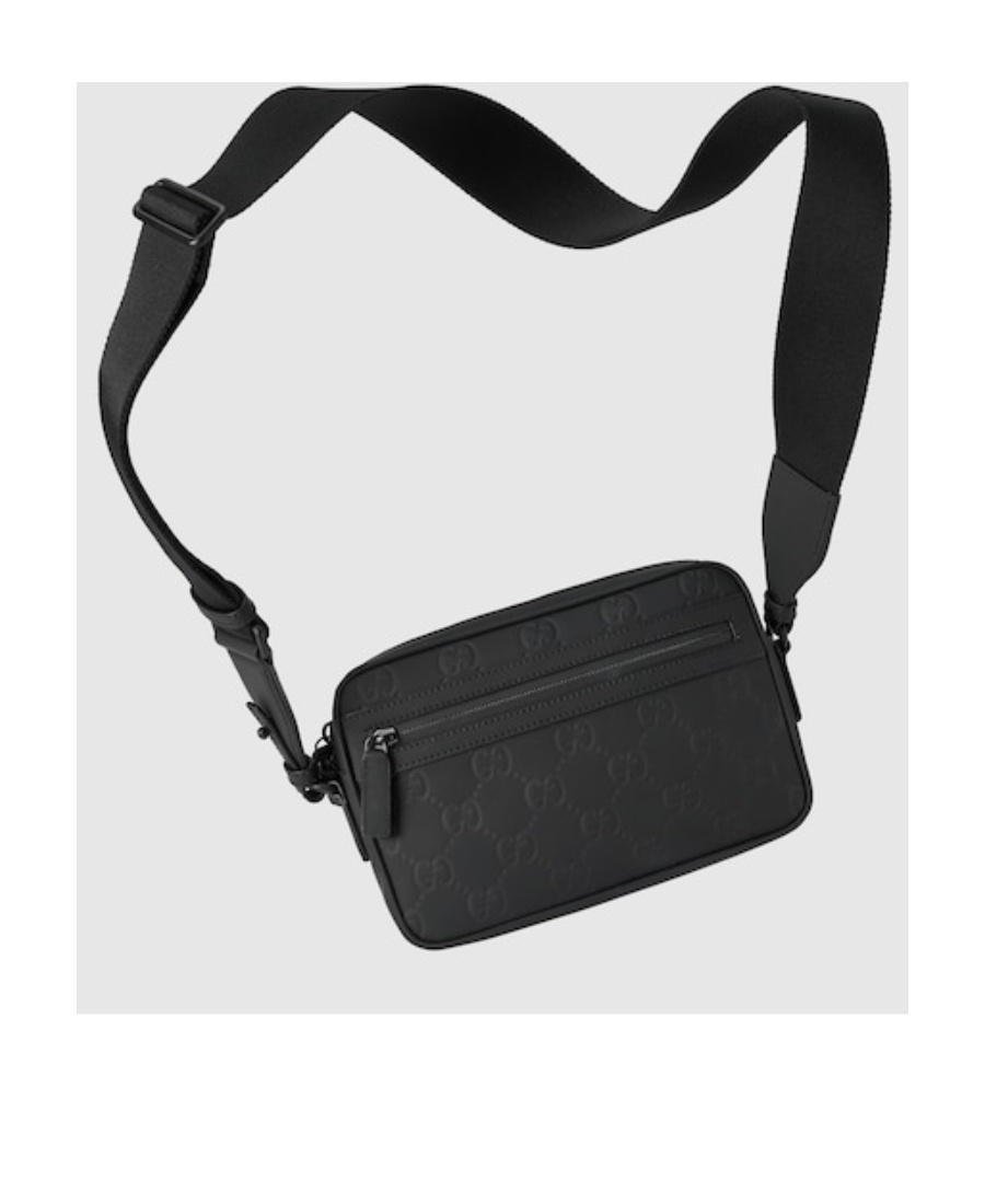 Gucci Rubber-effect Small Crossbody Bag In Black