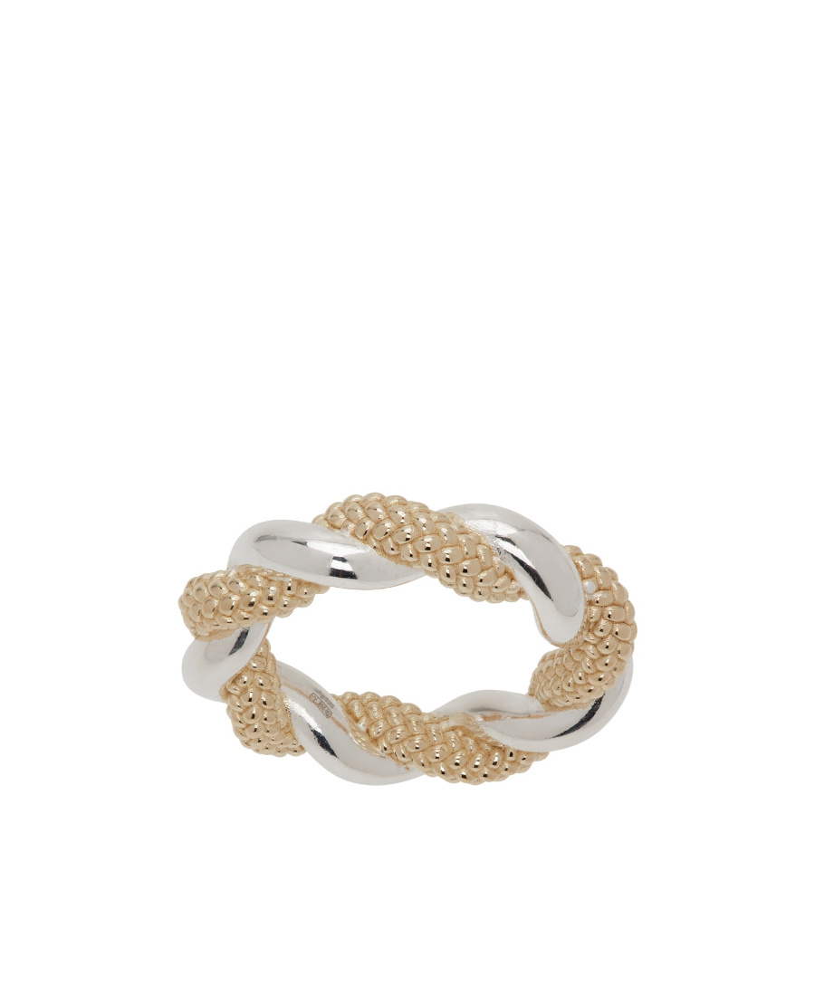 Bottega Veneta Twisted Ring In Yellow