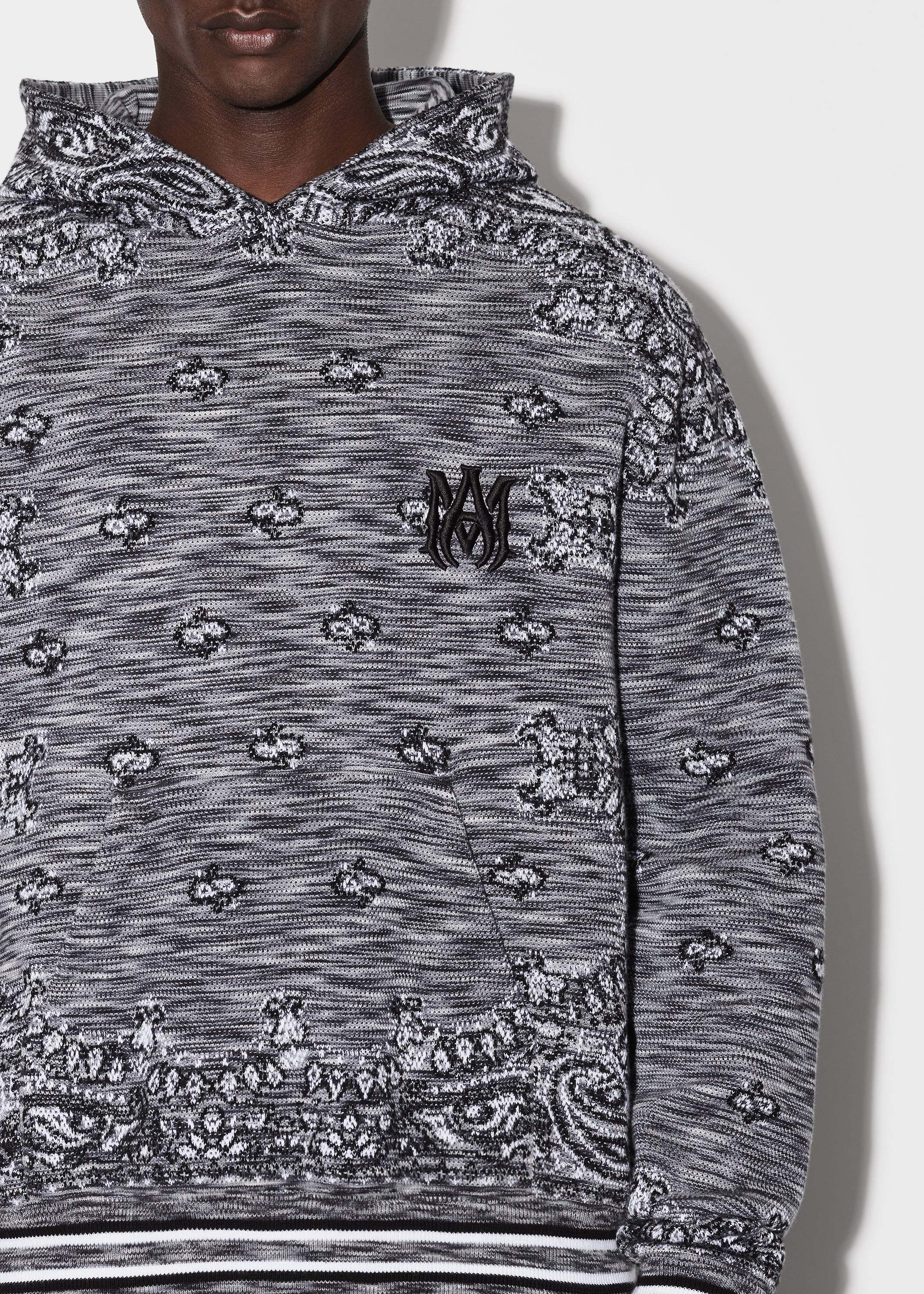 Amiri Logo-patch Pullover Hoodie In Black
