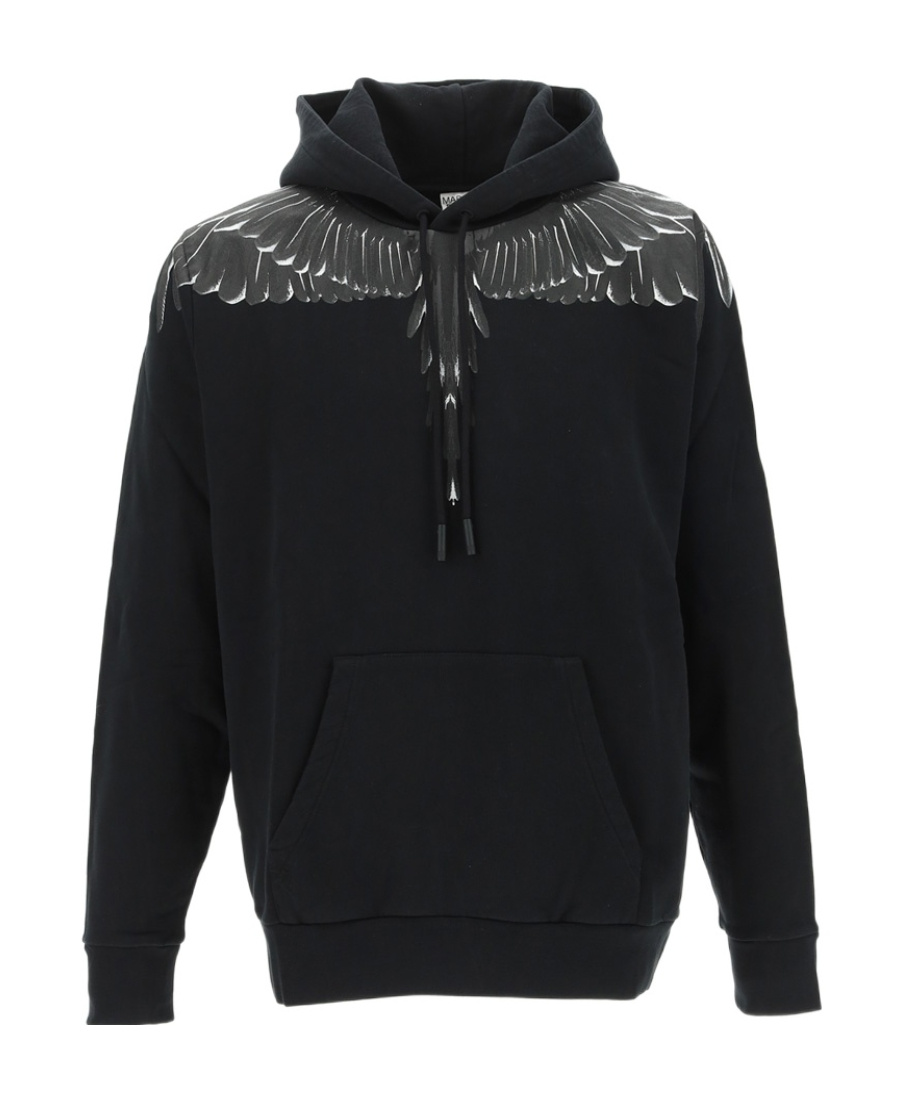 Marcelo Burlon County Of Milan Icon Wings Drawstring Hoodie In Black