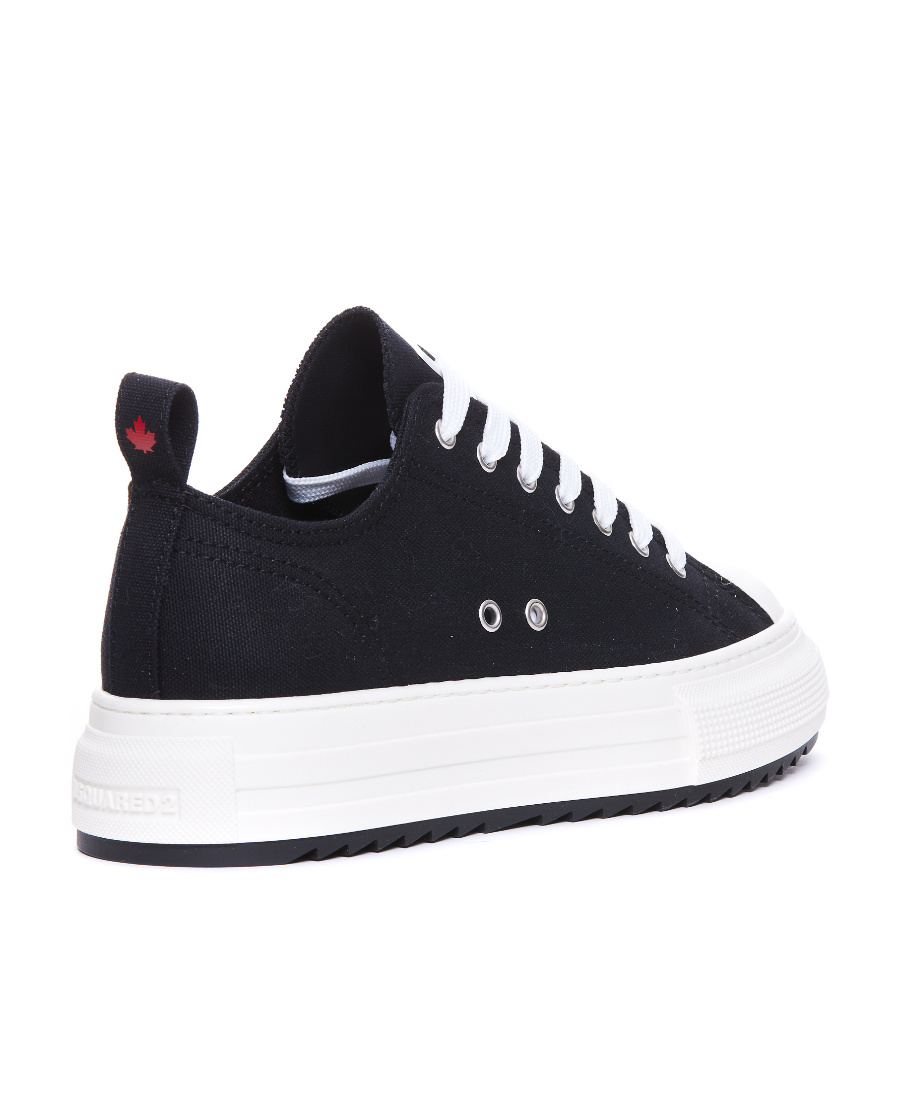 Shop Dsquared2 Berlin Canvas Sneakers In Black