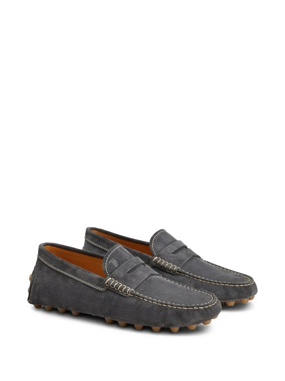 Tod's Gommino Bubble Loafers In Gray