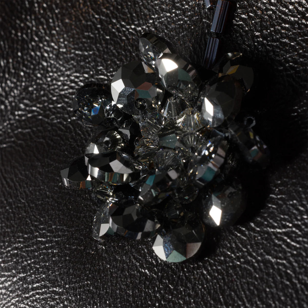 Miu Miu Embroidered Nappa Leather Handbag In Brown