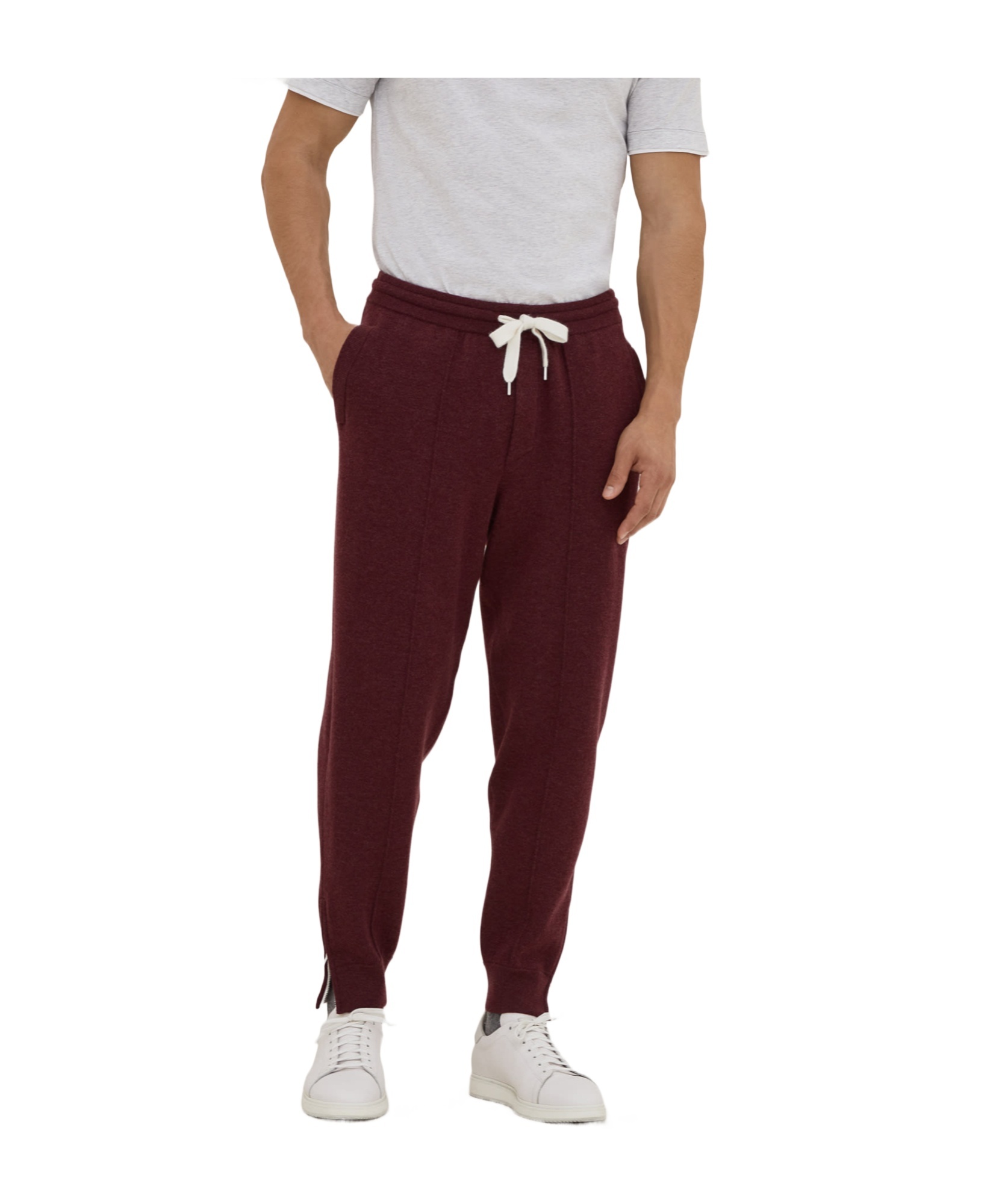 Brunello Cucinelli Drawstring Track Pants In Brown