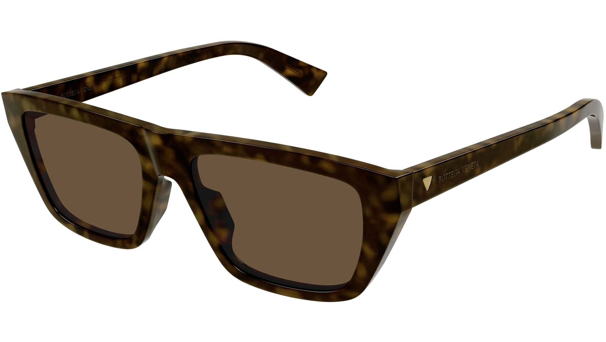 Bottega Veneta Eyewear Rectangle Frame Sunglasses In Brown