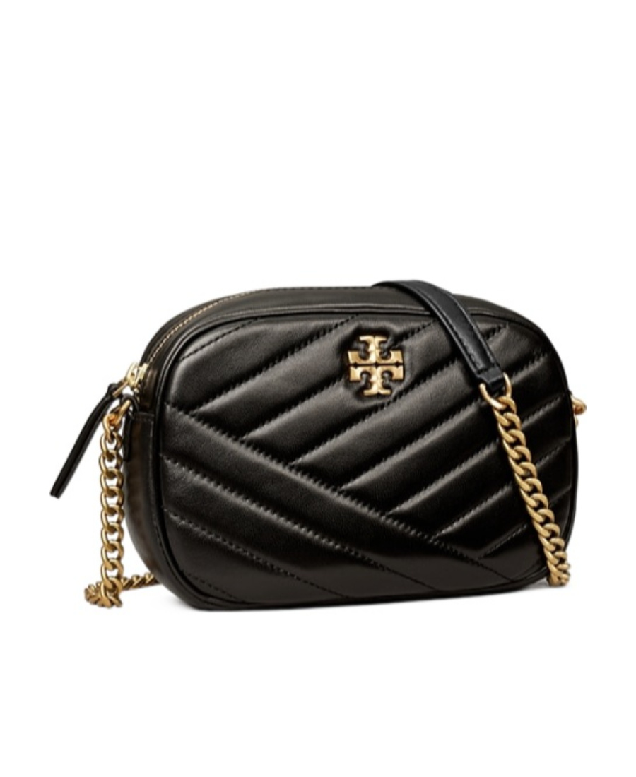 Tory Burch Kira Chevron-quilted Crossbody Bag In Black
