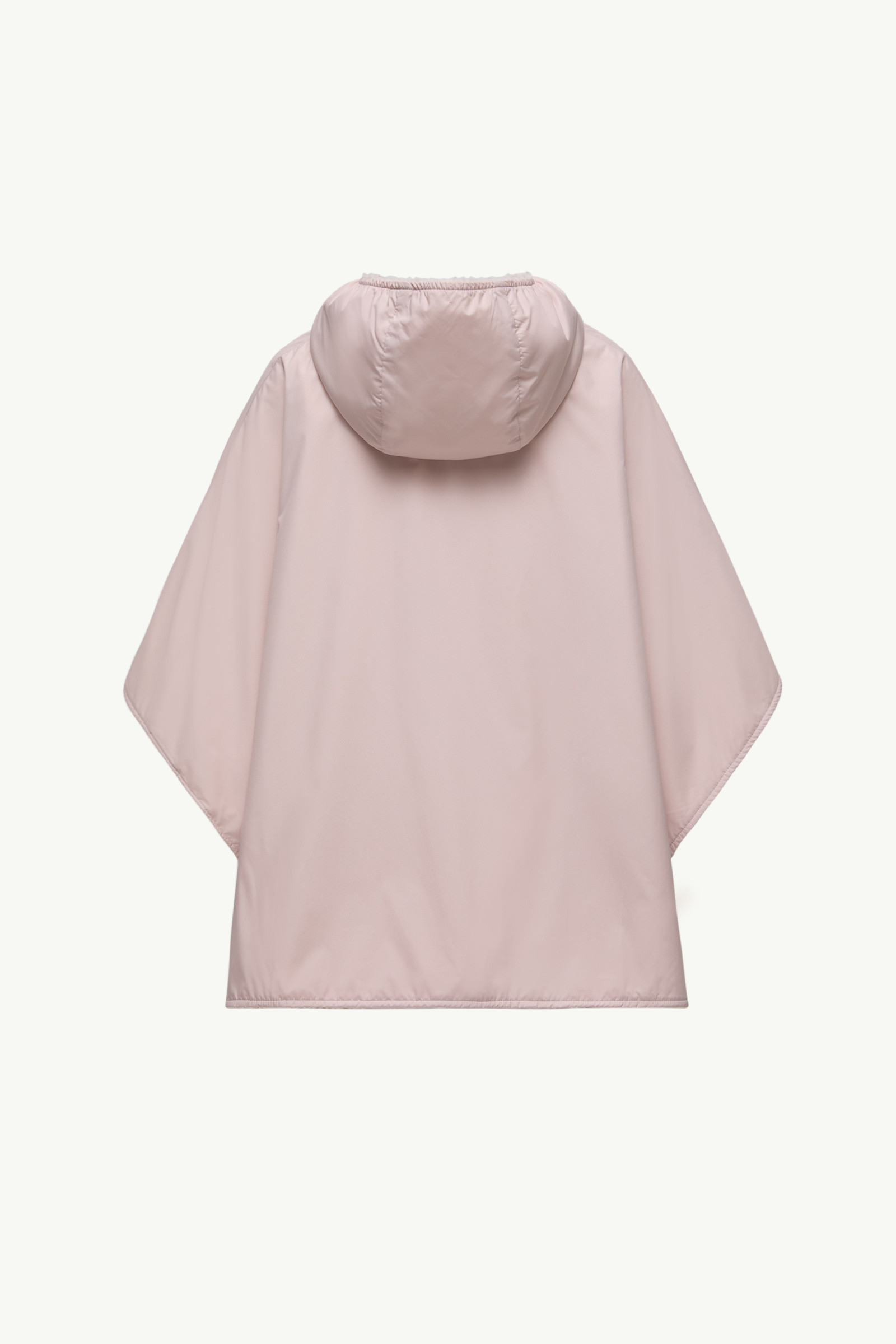 Moncler Double Hooded Cape In Pink