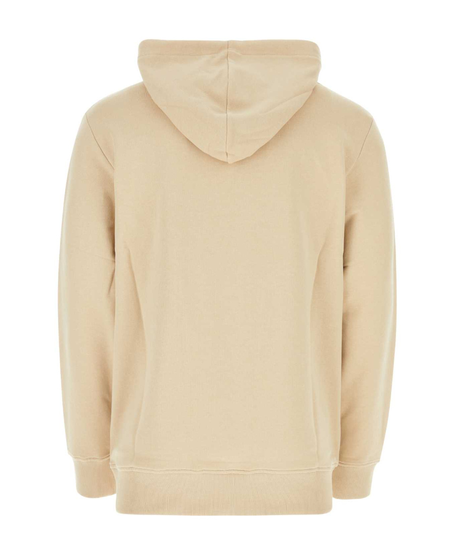 Shop Balmain Logo-embossed Cotton Hoodie In Nude