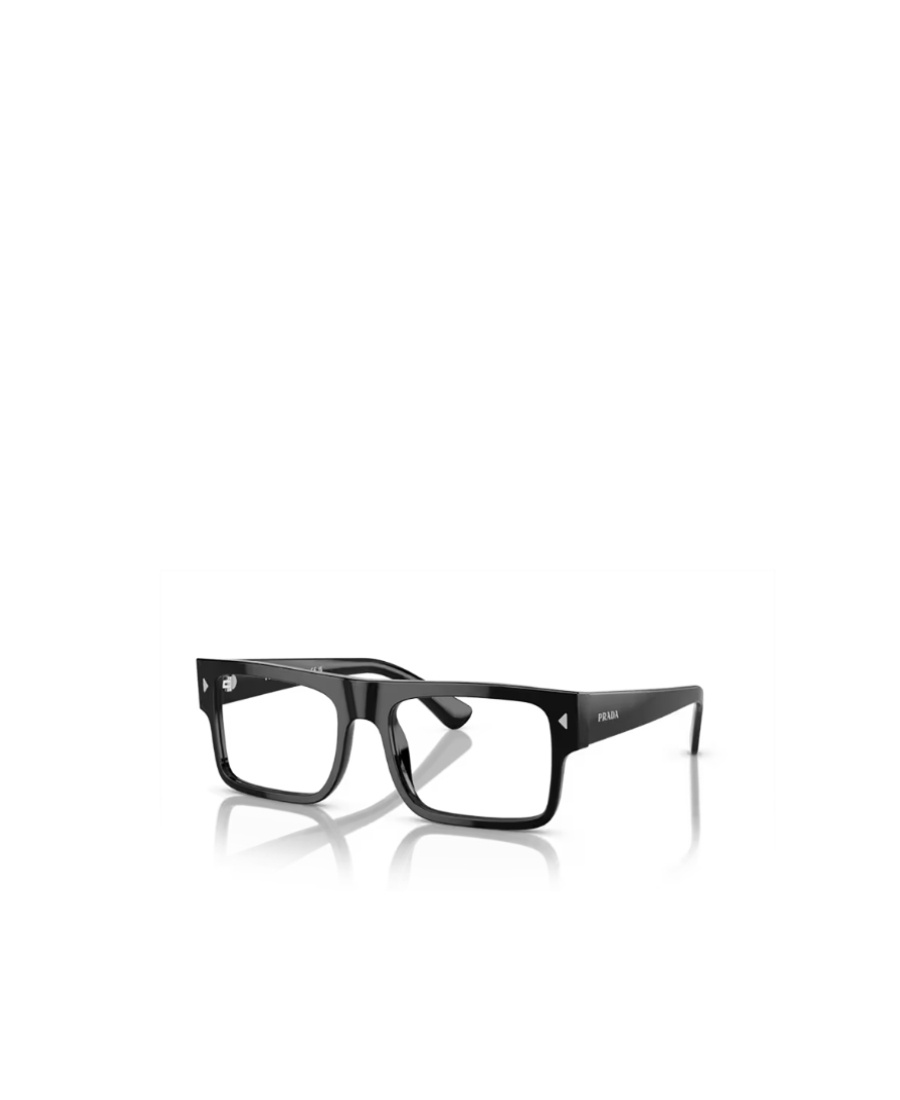Prada Logo-print Square-frame Glasses In Black