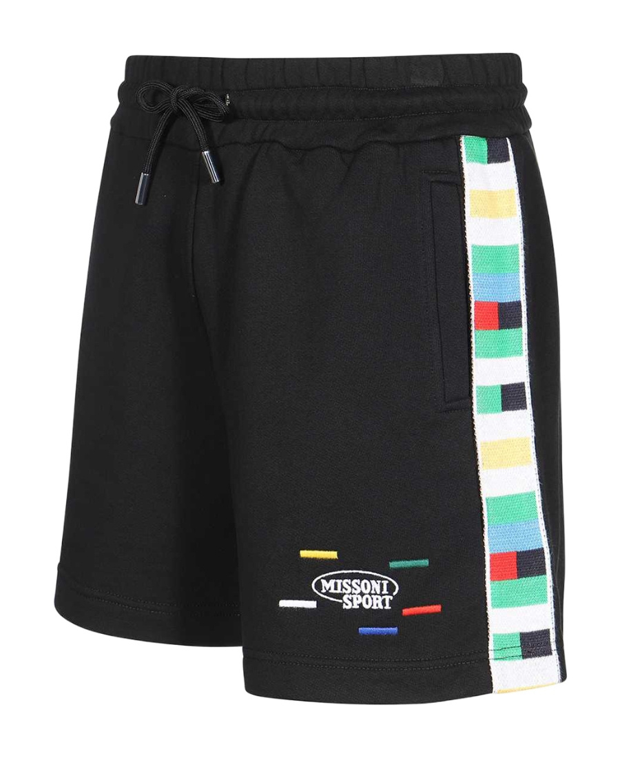 Missoni Logo Embroidered Drawstring Shorts In Green