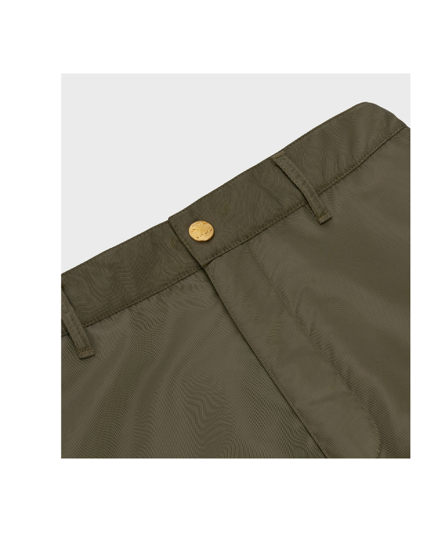 Celine Low-waisted Overalls And Casual Pants In Khaki