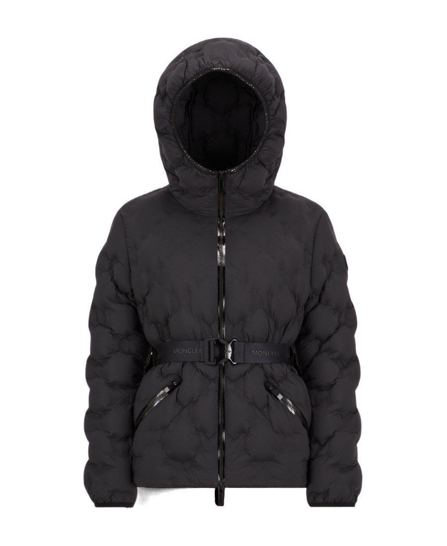 Moncler Adonis Belted Down Jacket In Black