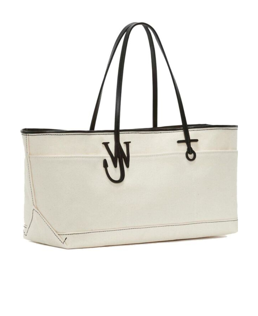 Jw Anderson J.w. Anderson Stretch Anchor Canvas Tote Bag In White