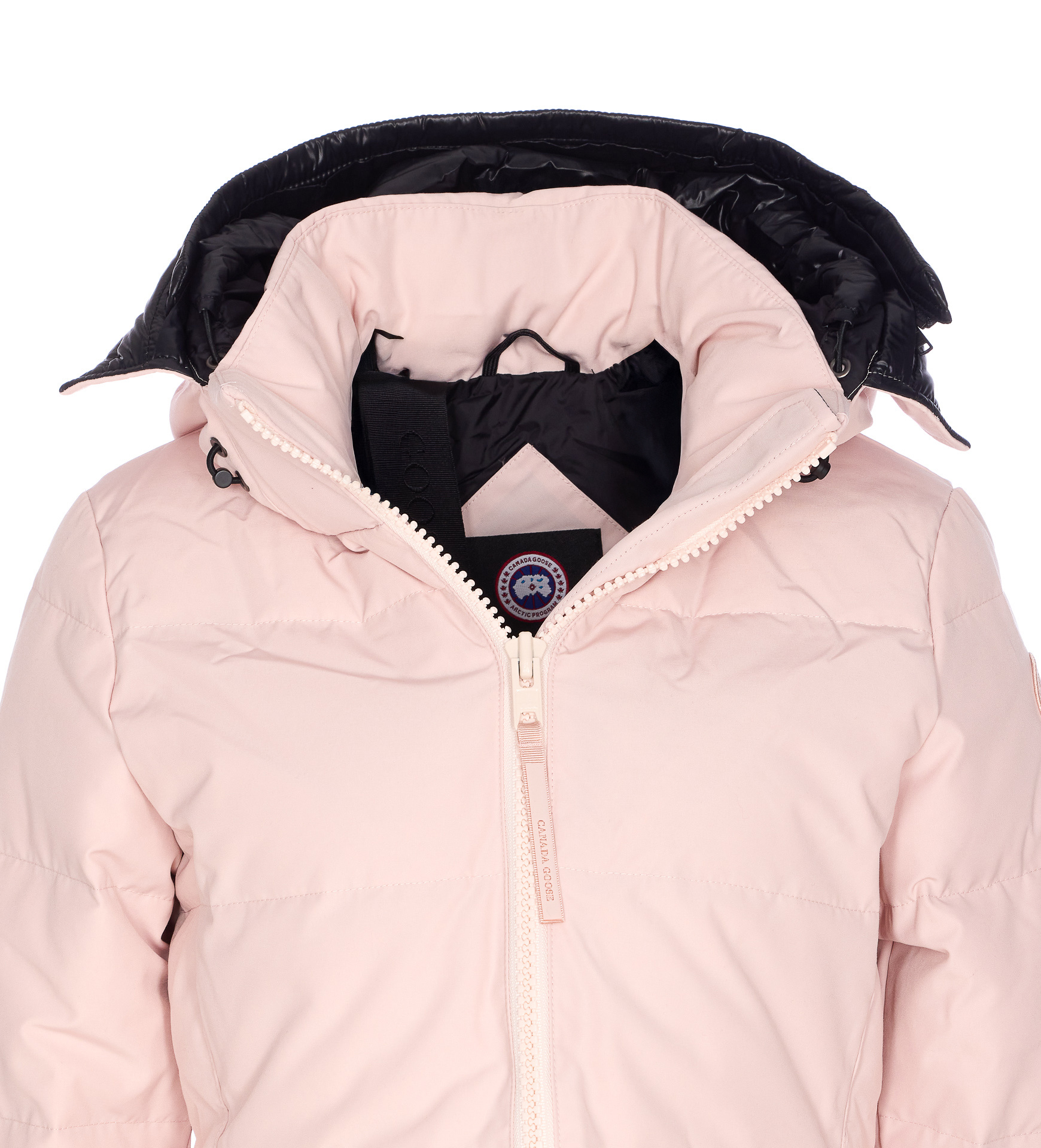 Canada Goose Hooded Quilted Jacket Side Pockets In Pink