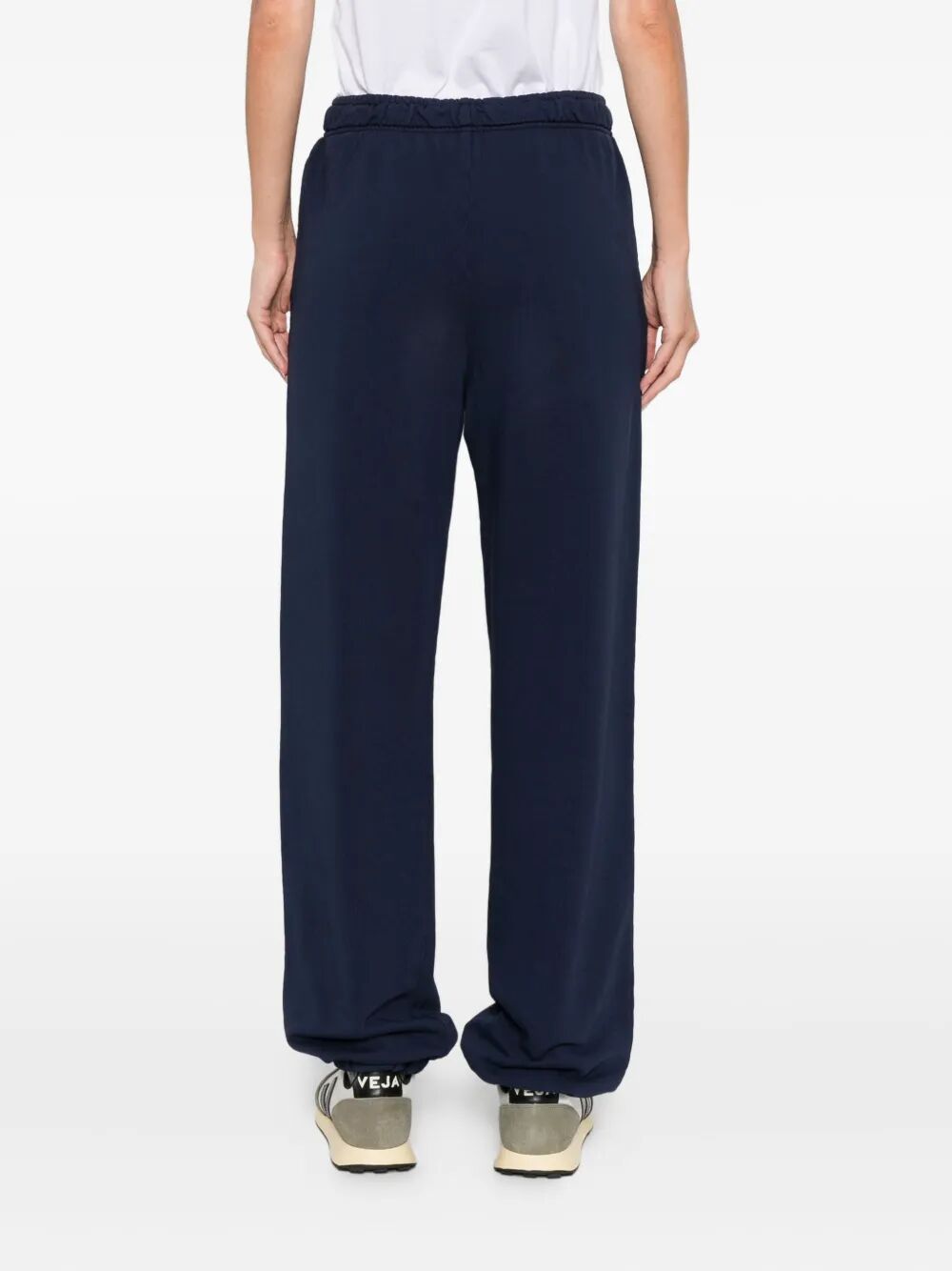 Pinko Logo-embroidered Cuffed Track Pants In Blue