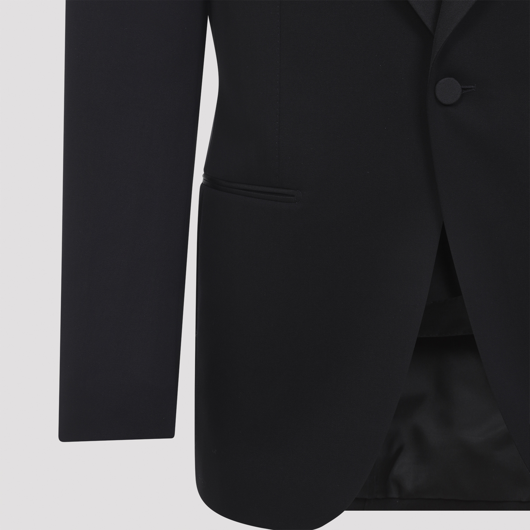 Tom Ford Tuxedo Jacket With Notch Lapel And Pockets In Black