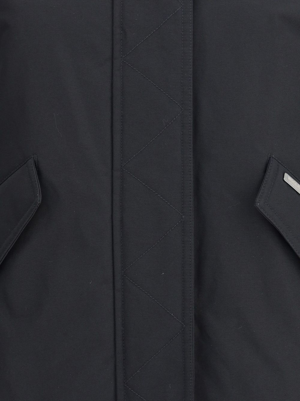 Woolrich Military Inspired Hooded Jacket In Black
