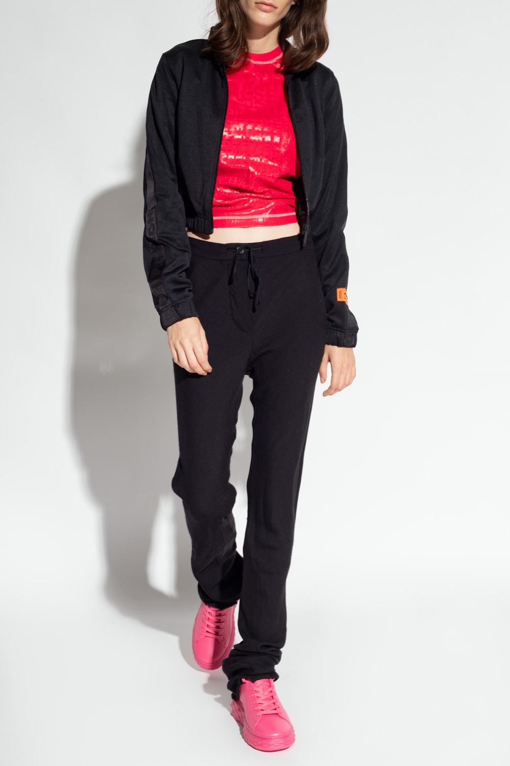Shop Heron Preston Logo Casual Jacket In Black