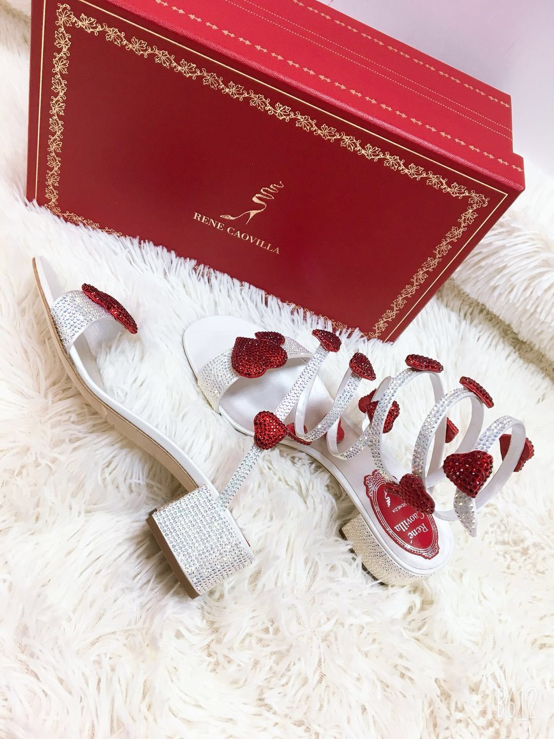René Caovilla Love Straps Sandals In Red