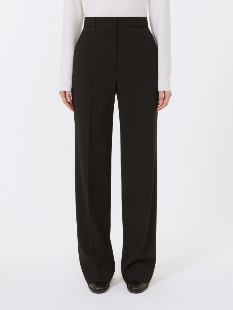 Max Mara Belt Loop Casual Pants In Black