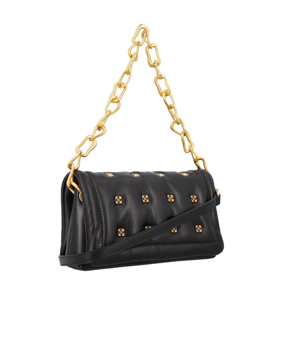 Off-white Black Leather Handbag In Black