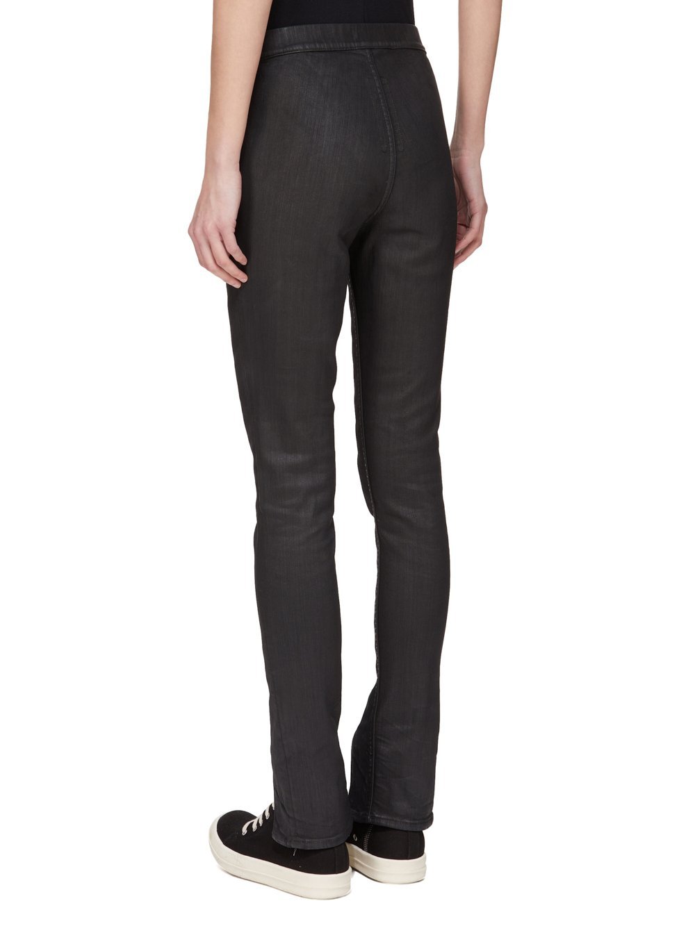 Rick Owens Drkshdw Side-zip Ankle-slit Leggings In Black