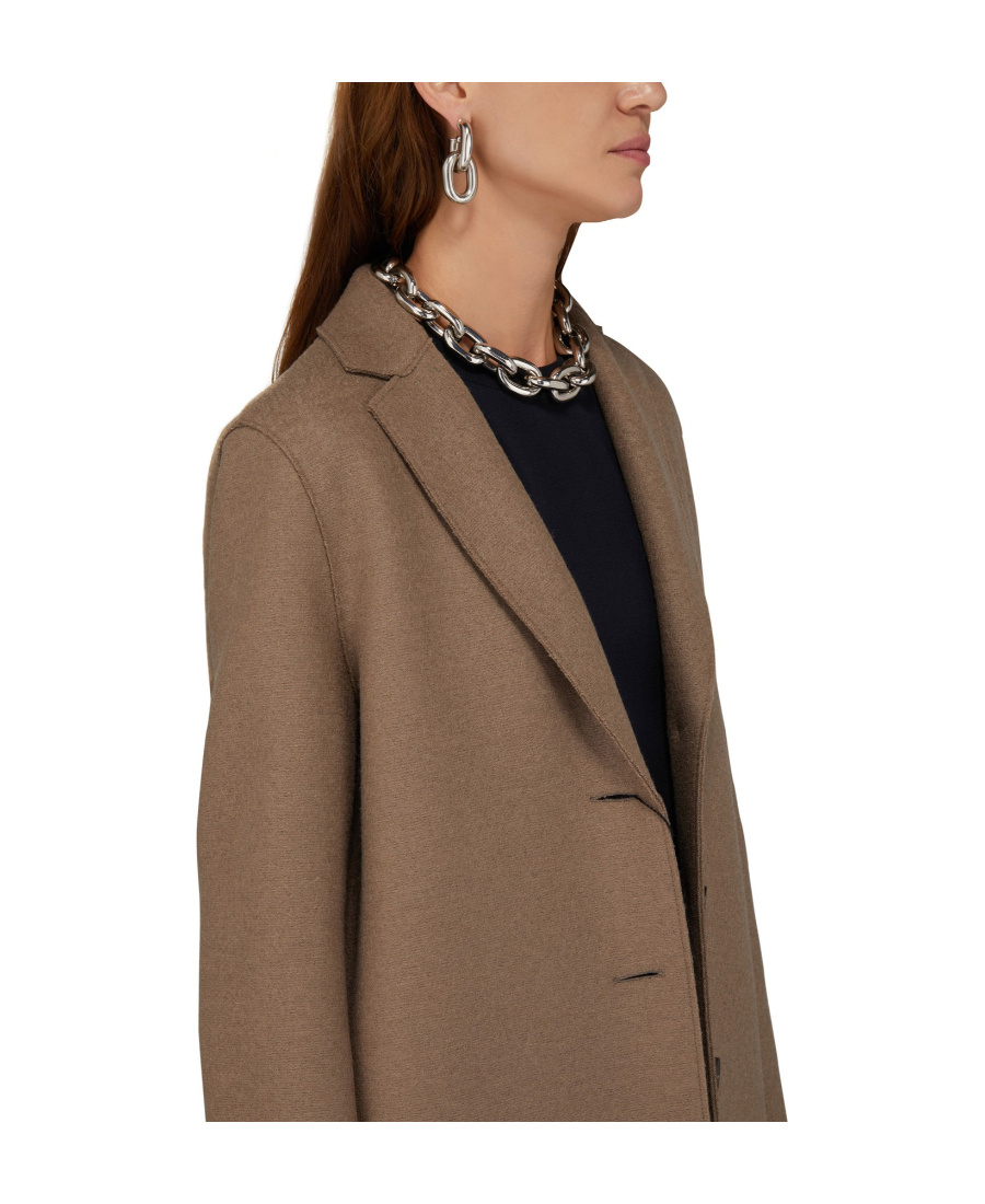 HARRIS WHARF LONDON SINGLE-BREASTED WOOL COAT