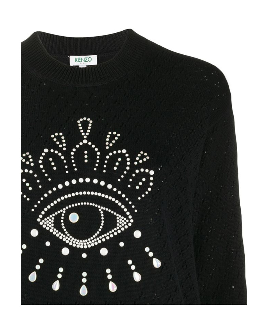 Kenzo Eye Pattern Pullover In Black