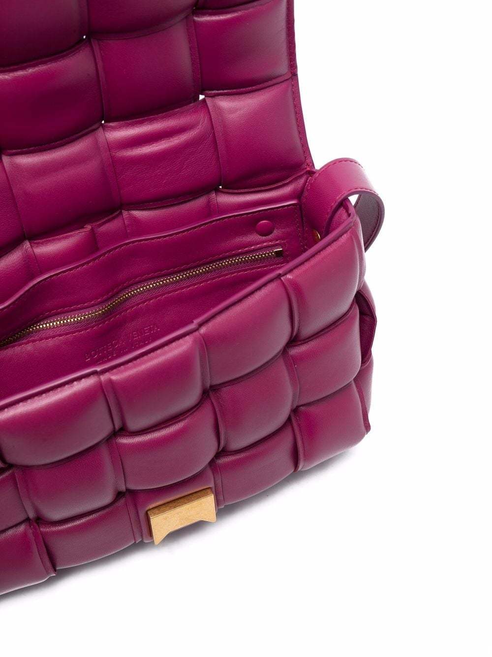 Bottega Veneta Intrecciato-design Crossbody Bag In Red