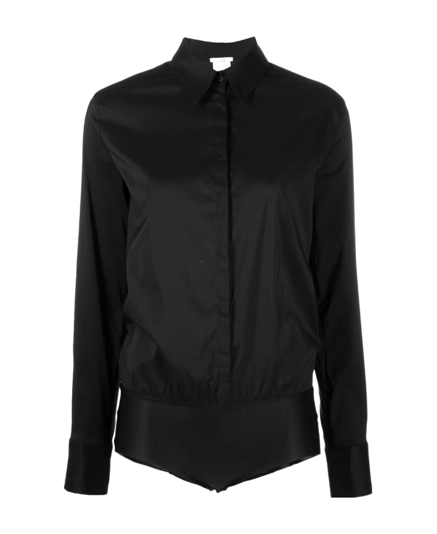 Wolford London Buttoned Cuffs Long-sleeved Body In Black