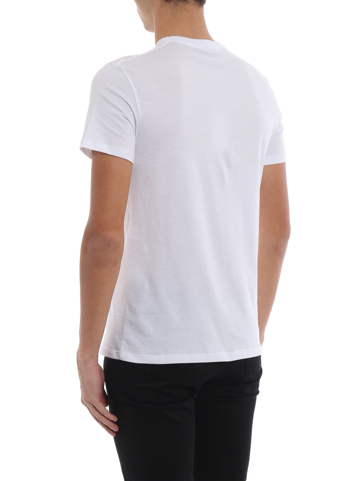 Alexander Mcqueen Printed T-shirts With Flowers And Skulls In White
