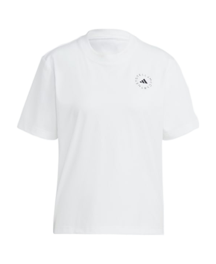 Adidas By Stella Mccartney Logo-print Short-sleeved T-shirt In White