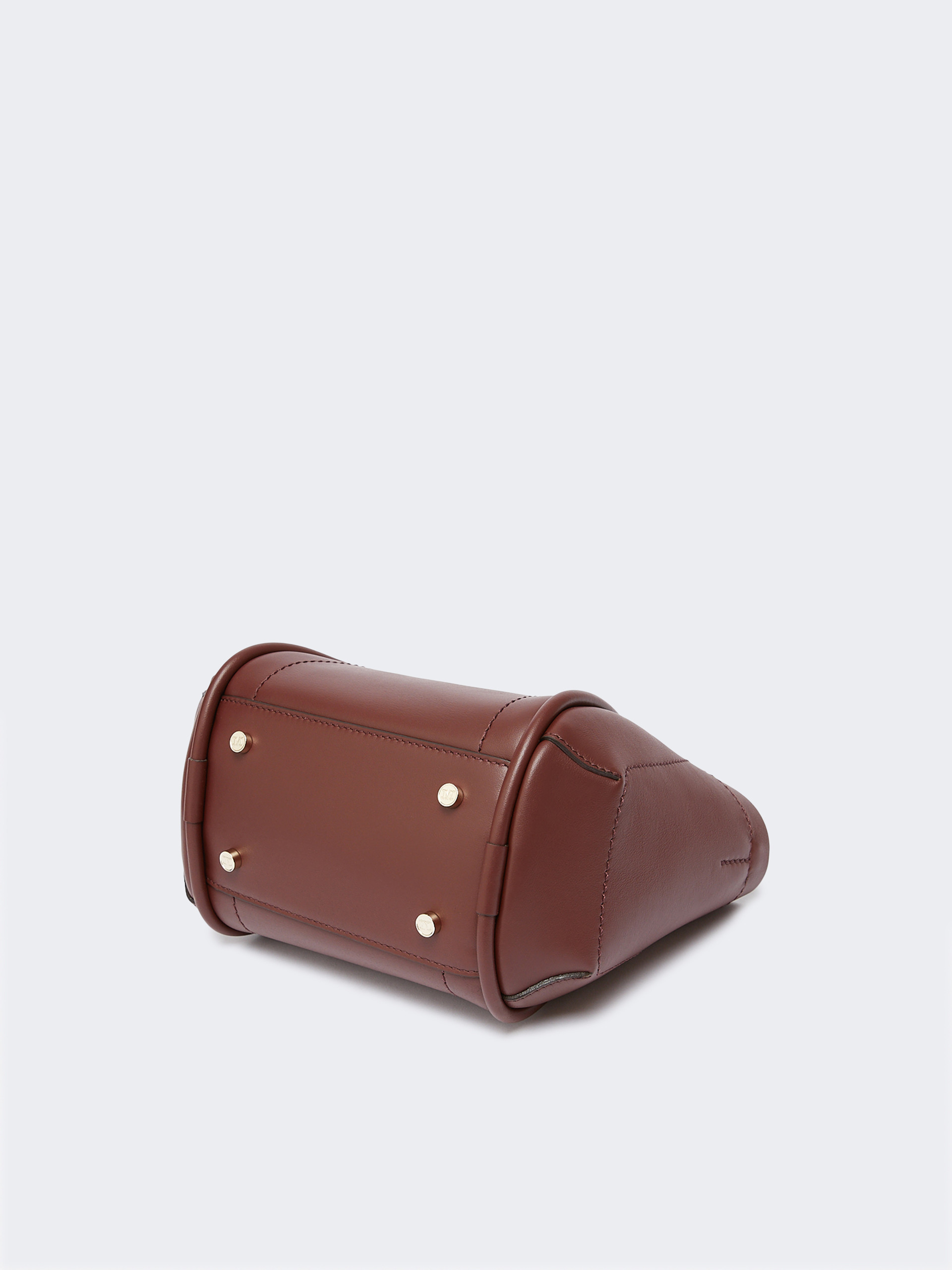 Max Mara Extra-small Leather Marine Bag In Red