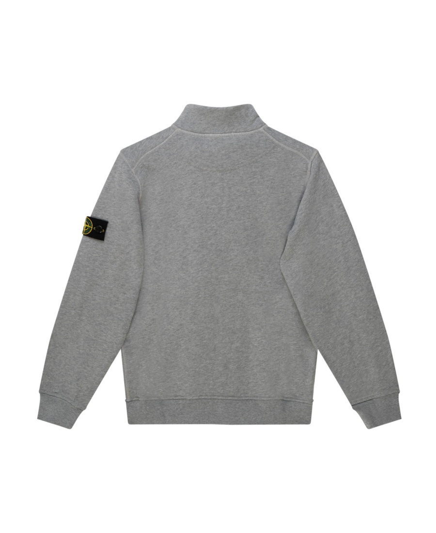 Stone Island Compass-motif High-neck Sweatshirt In Gray