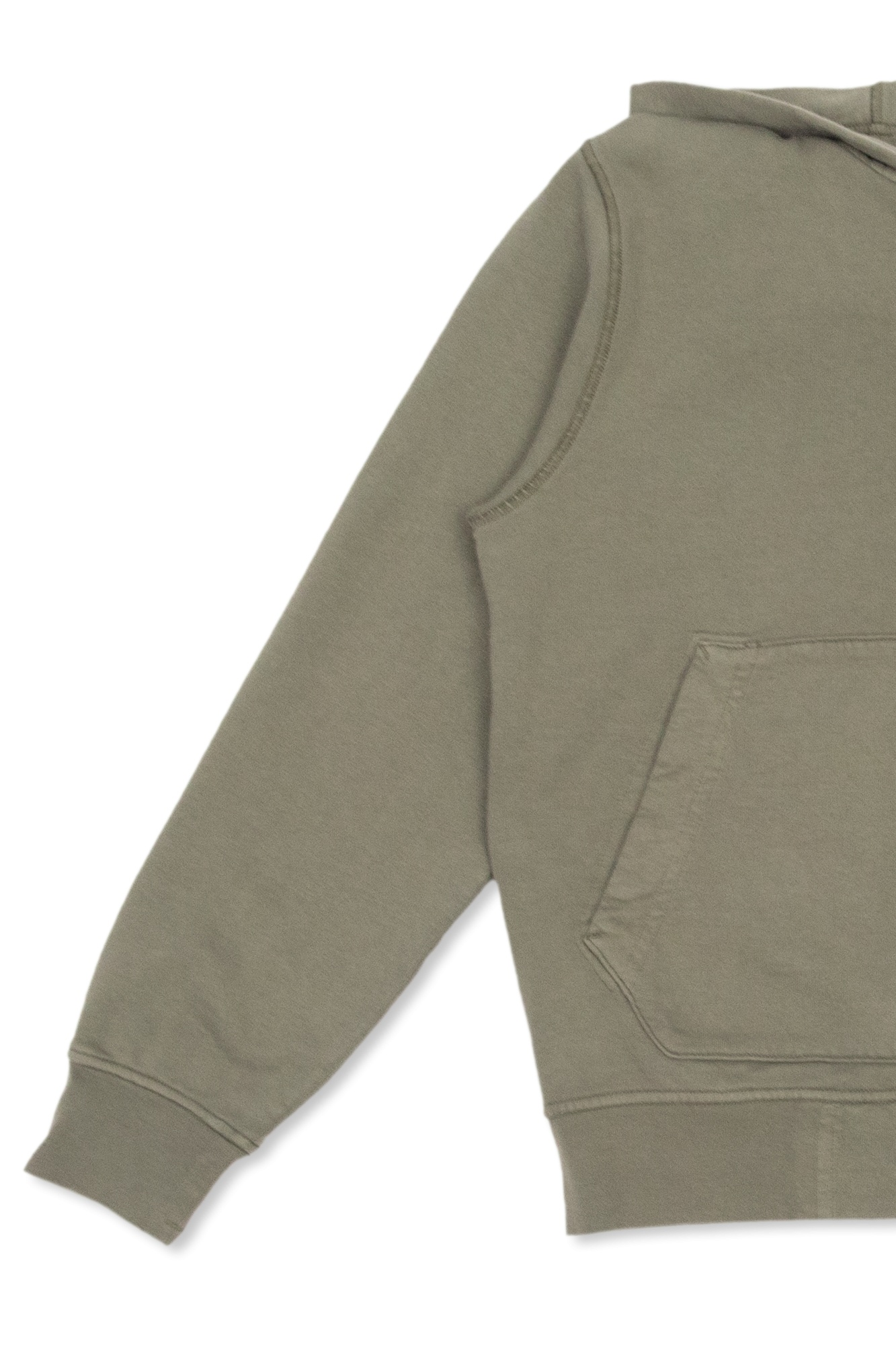 Stone Island Compass-patch Hooded Jacket In Green
