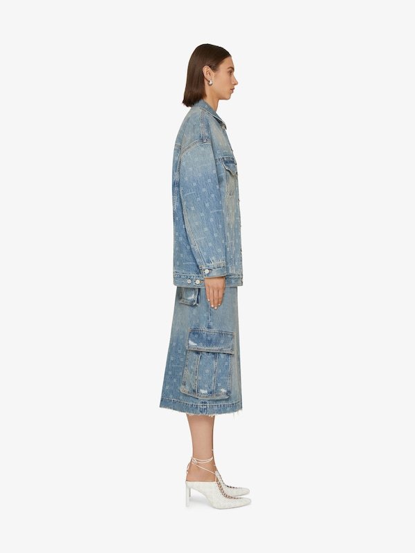 Givenchy Cotton Skirt In Gray