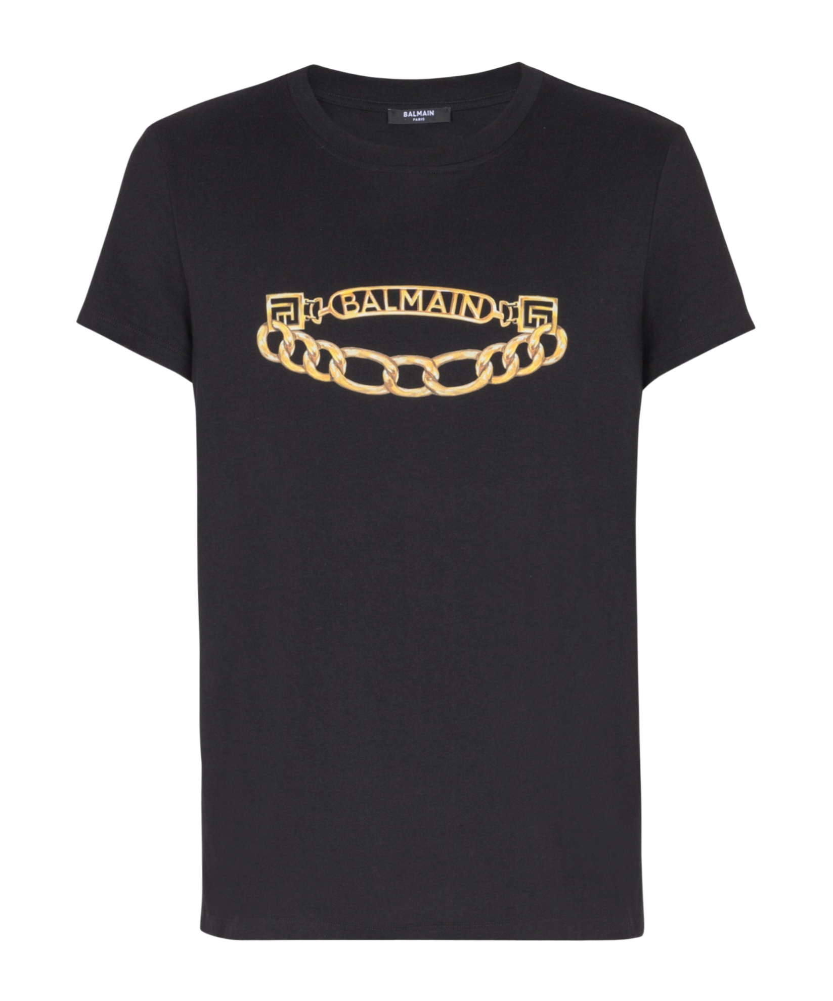 Shop Balmain Chaînes Logo Printed T-shirt