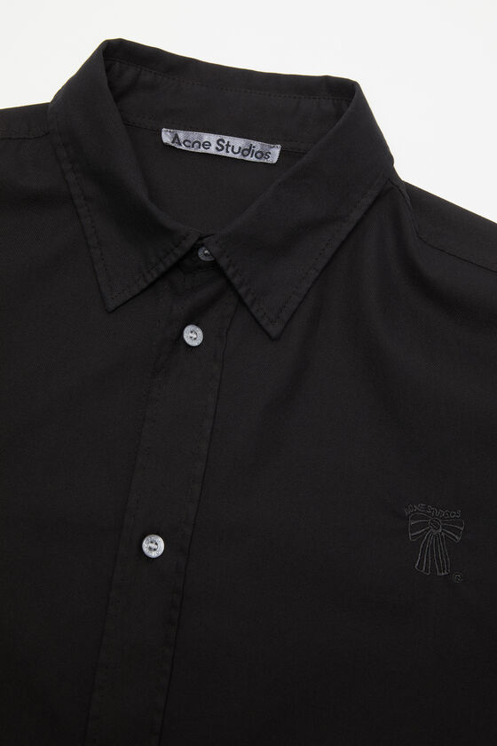 Acne Studios Logo-embroidered Shirt In Black