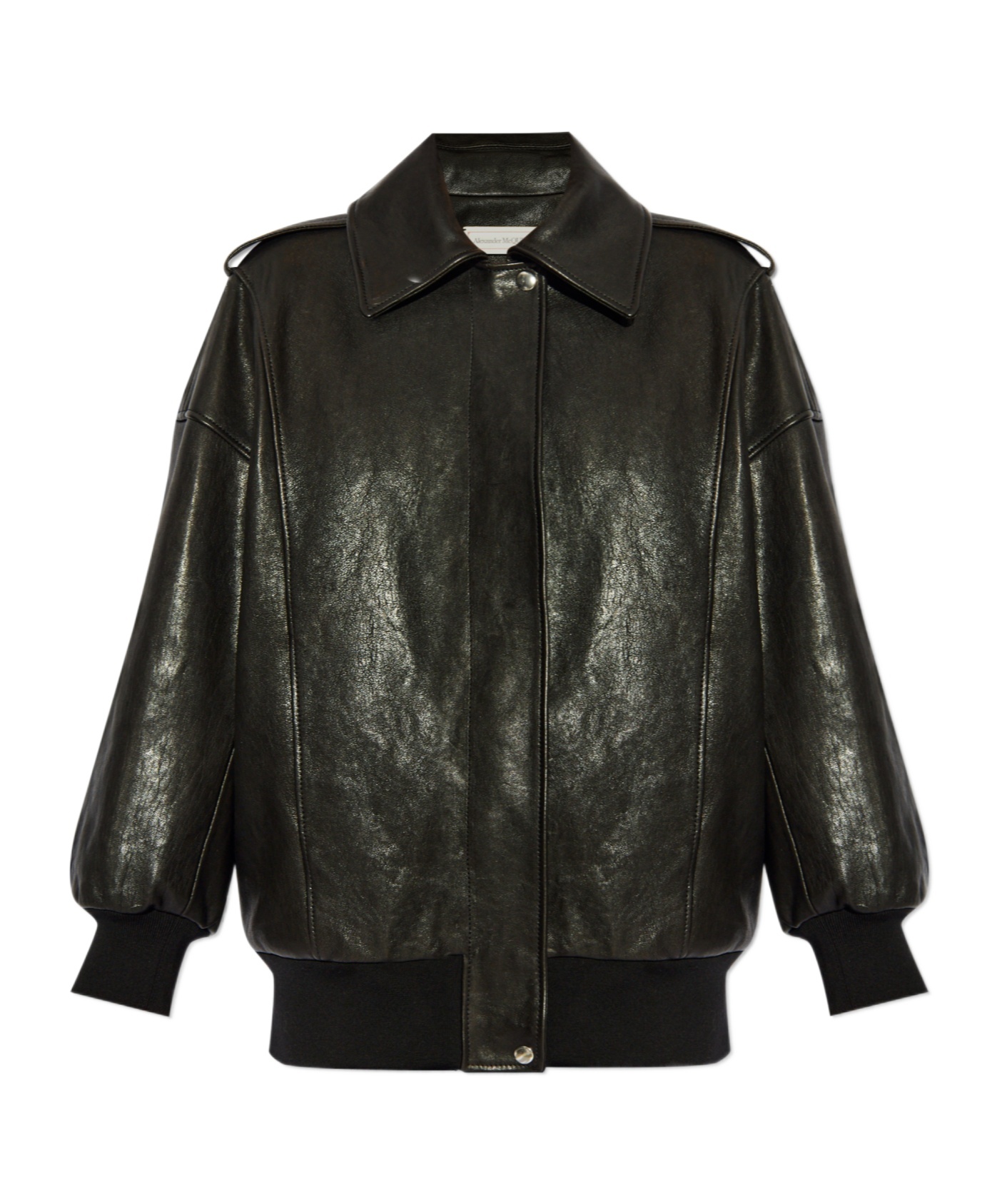 ALEXANDER MCQUEEN ALEXANDER MCQUEEN ZIPPED LEATHER JACKET